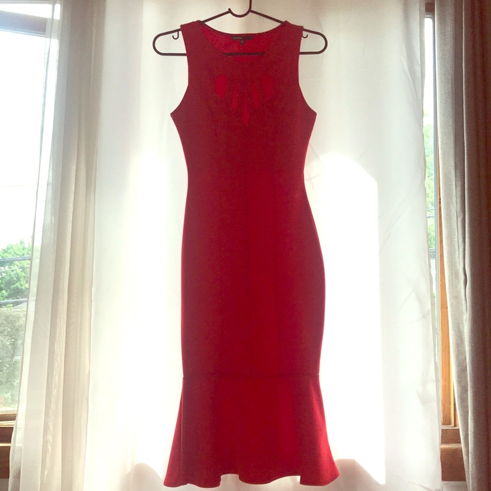 Classic Holiday Party Midi Tulip Sweetheart Dress